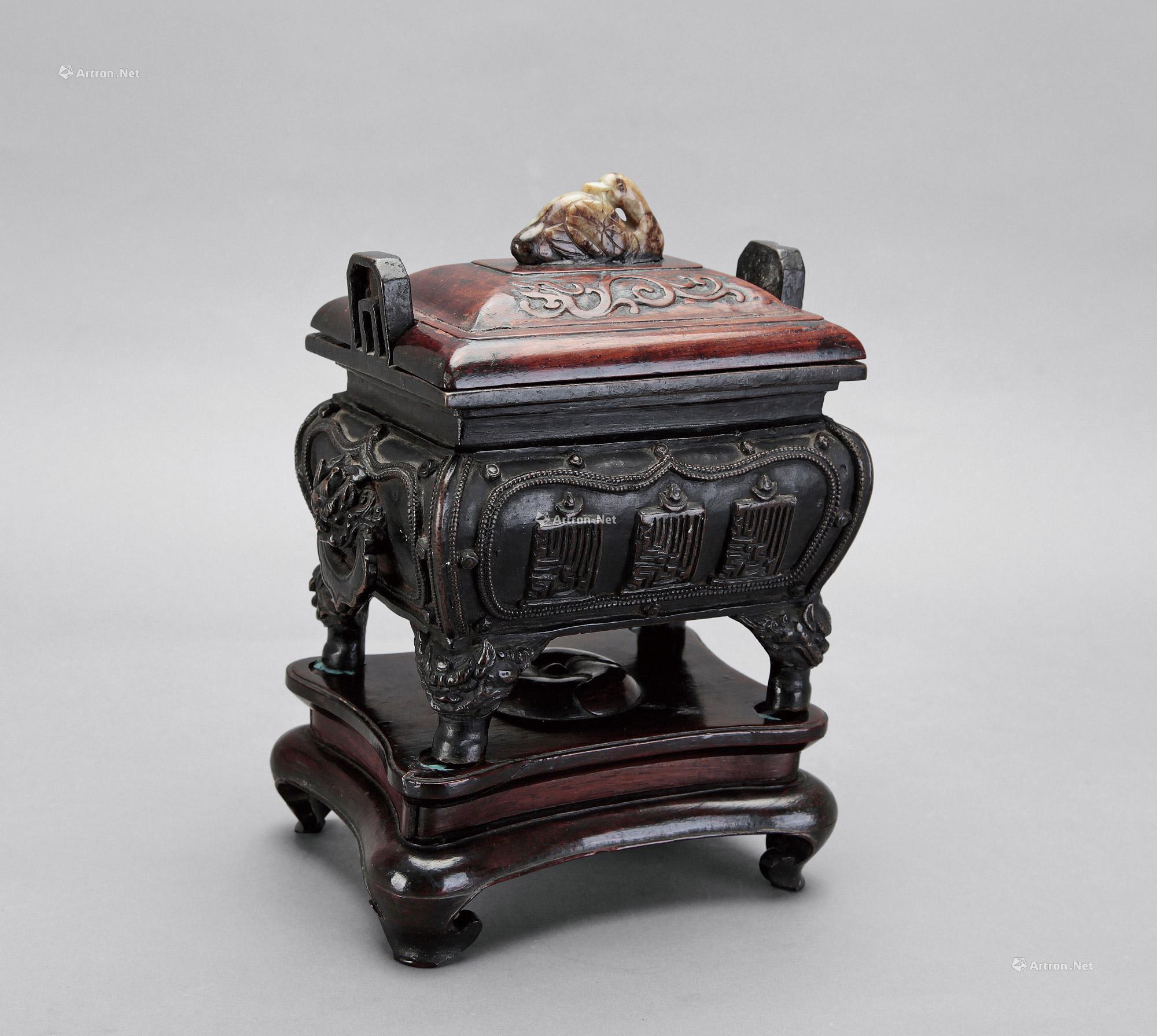 【明 藏经文鼎式炉(带座)】拍卖品_图片_价格_鉴