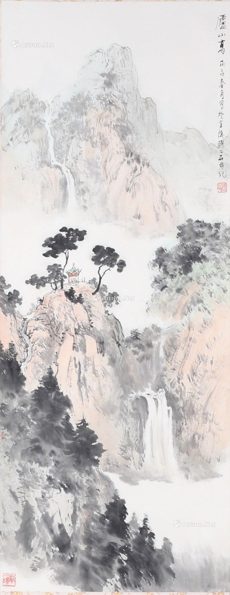 【人物山水图 轴 纸本设色】拍卖品_图片_价格_鉴赏_绘画_雅昌艺术品拍卖网
