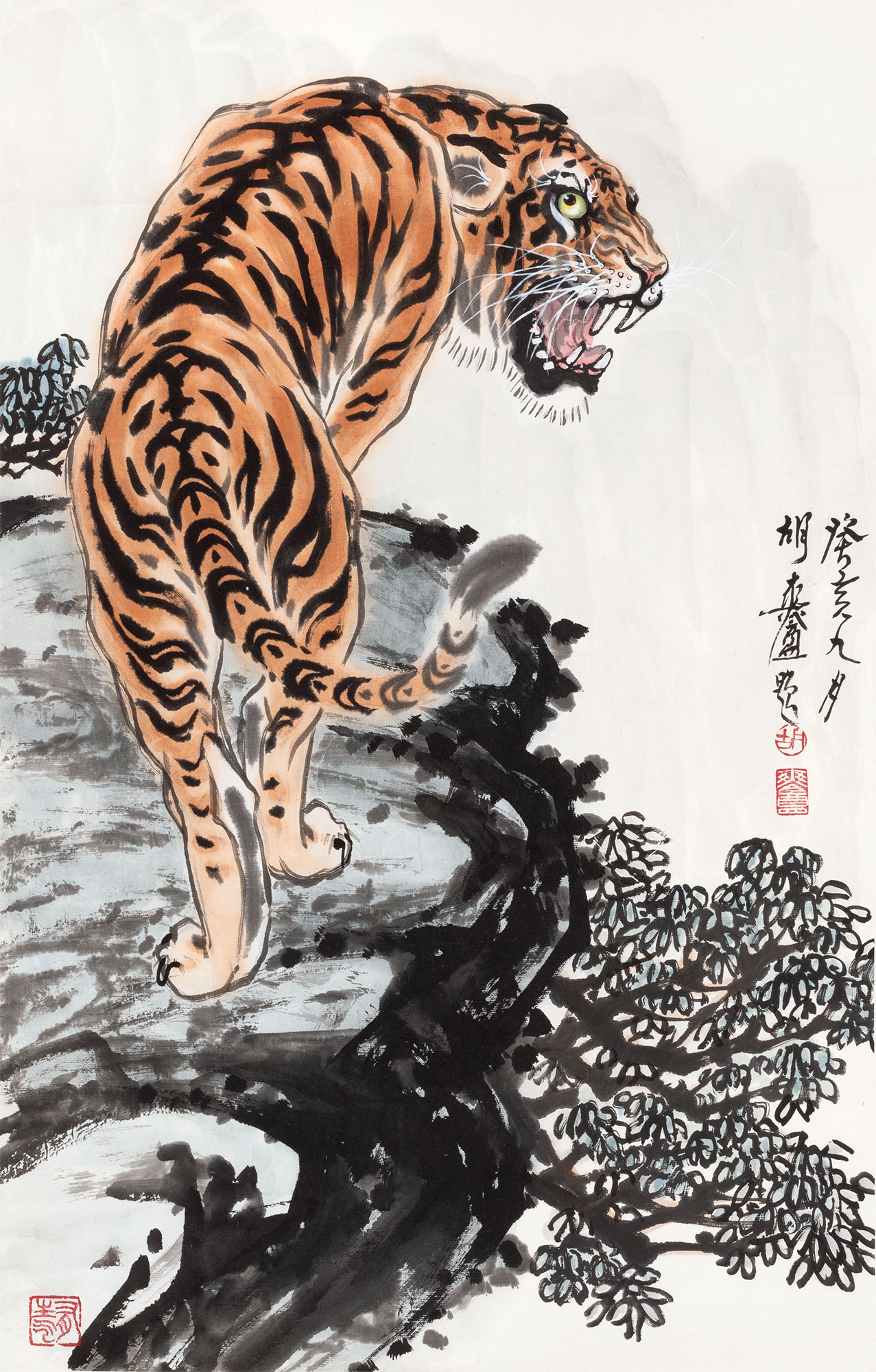 1496癸亥1983年作雄风图镜心纸本