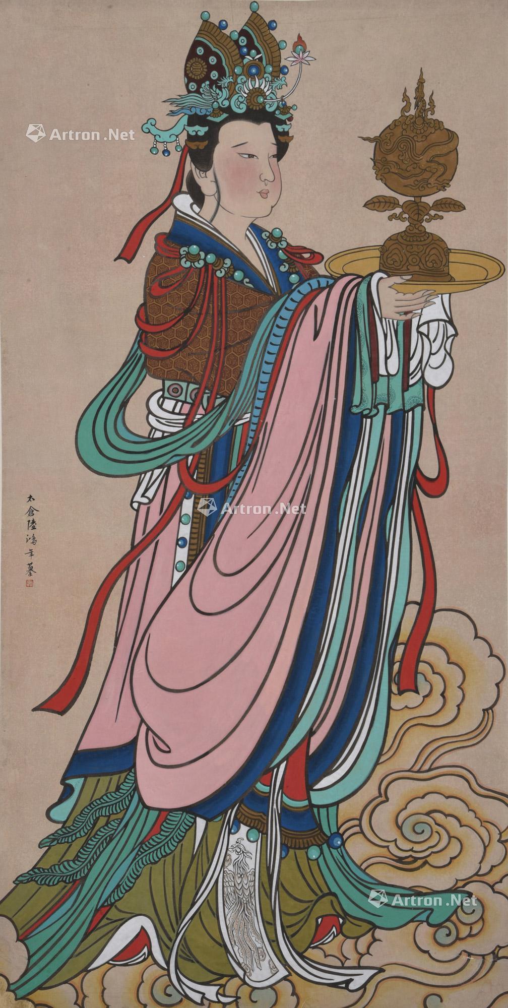 0272敦煌人物立轴纸本