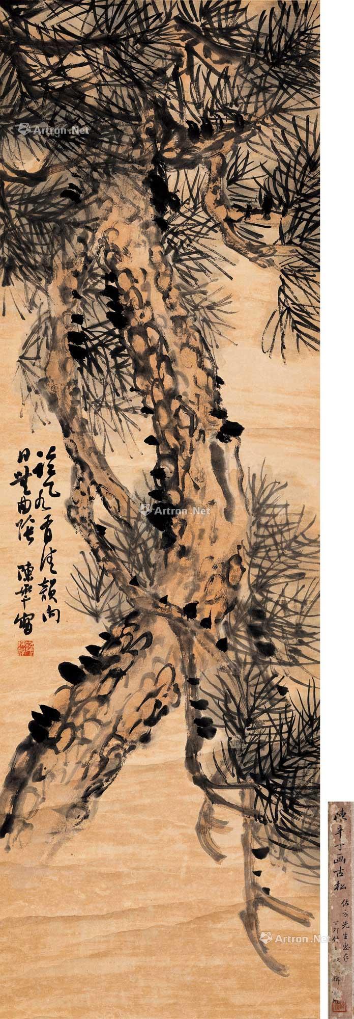 【古松图 立轴 设色纸本】拍卖品_图片_价格_鉴赏_绘画_雅昌艺术品拍卖网