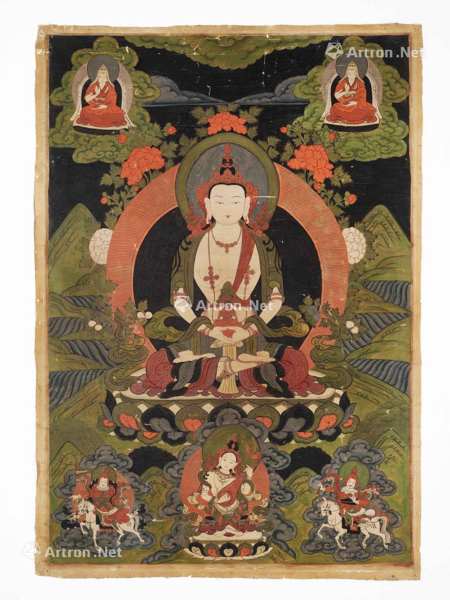 0490十九世纪大型阿弥陀佛唐卡