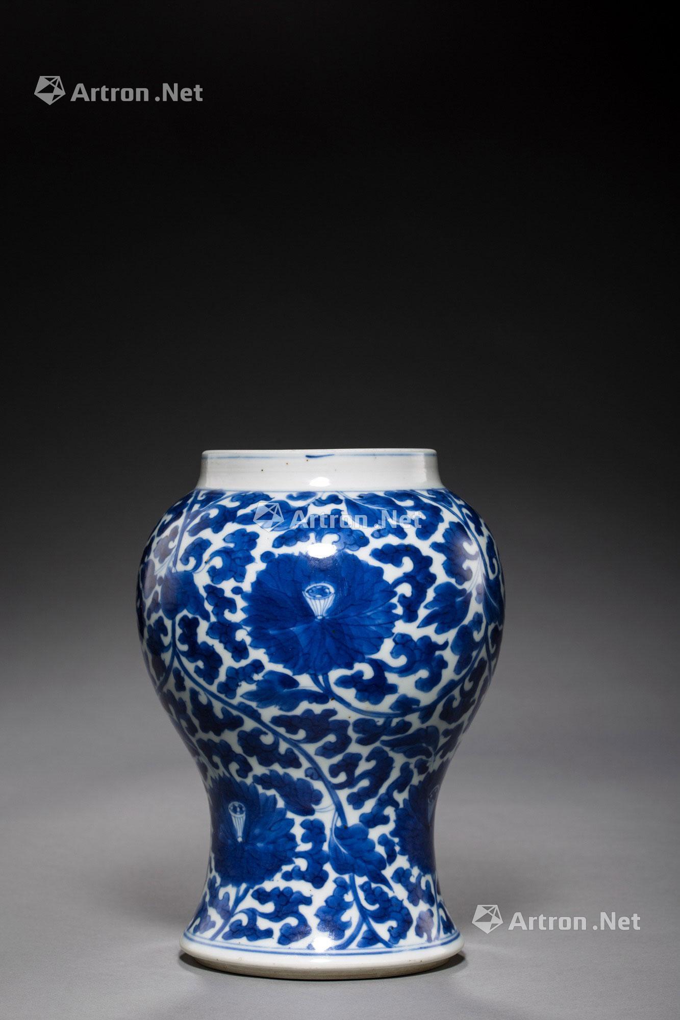 青花缠枝莲纹凤尾尊(截口)】拍卖品_图片_价格_鉴赏_清代青花瓷器