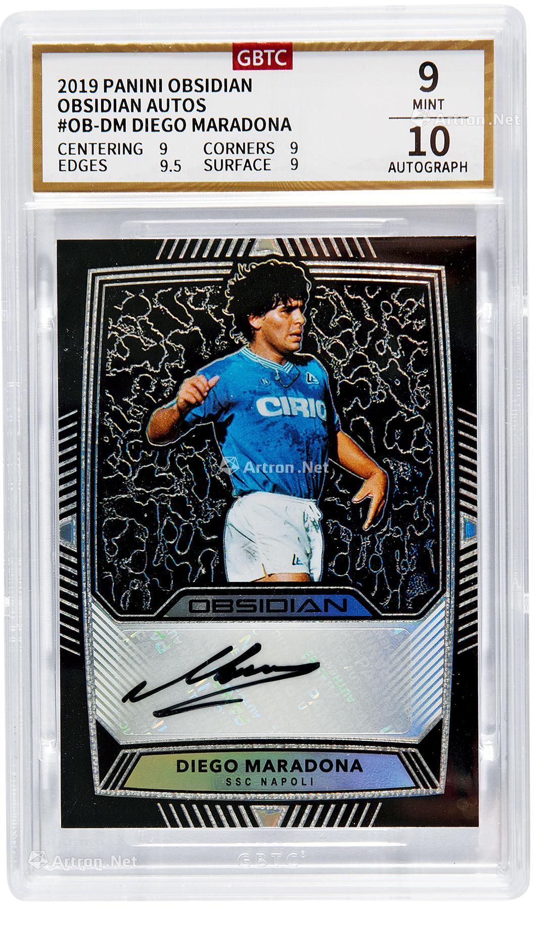 12802019年panini公司出品迭戈马拉多纳diegomaradona贴纸签名卡一张