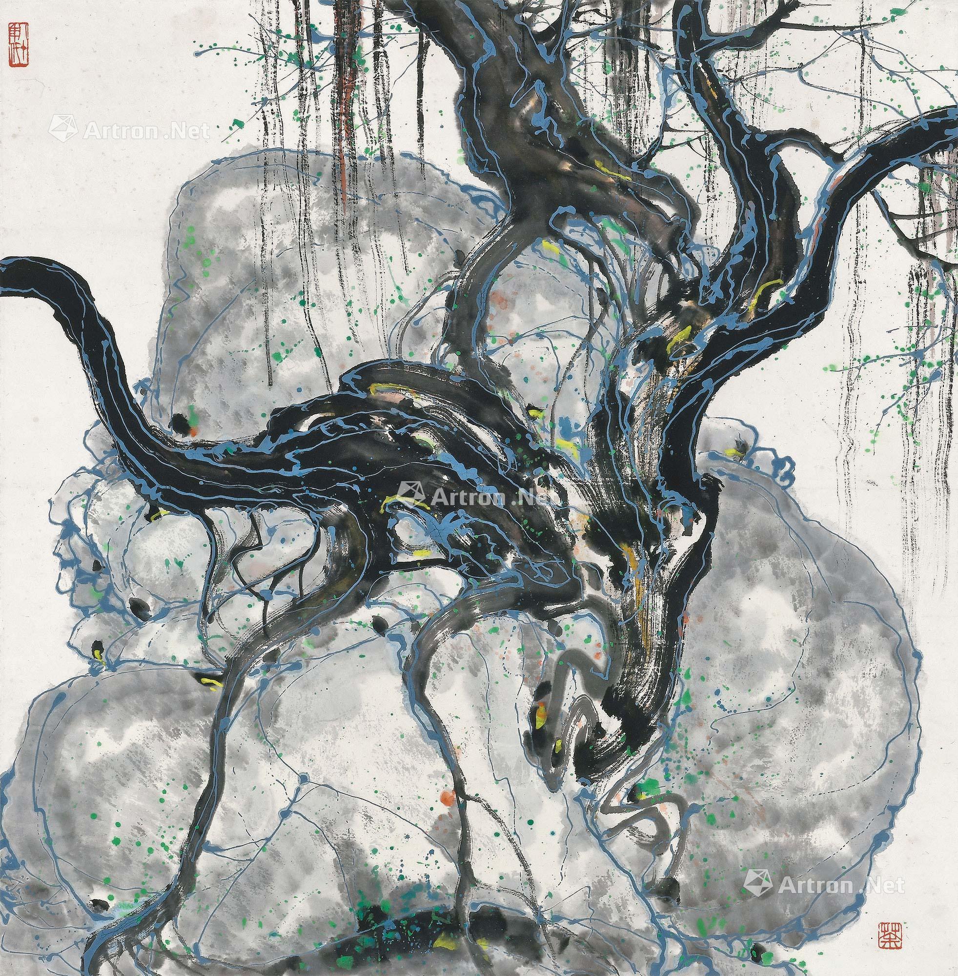 0391生生不息厦门鼓浪屿镜心设色纸本