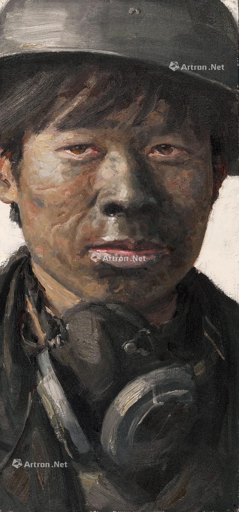 1668川籍矿工之二布面油画