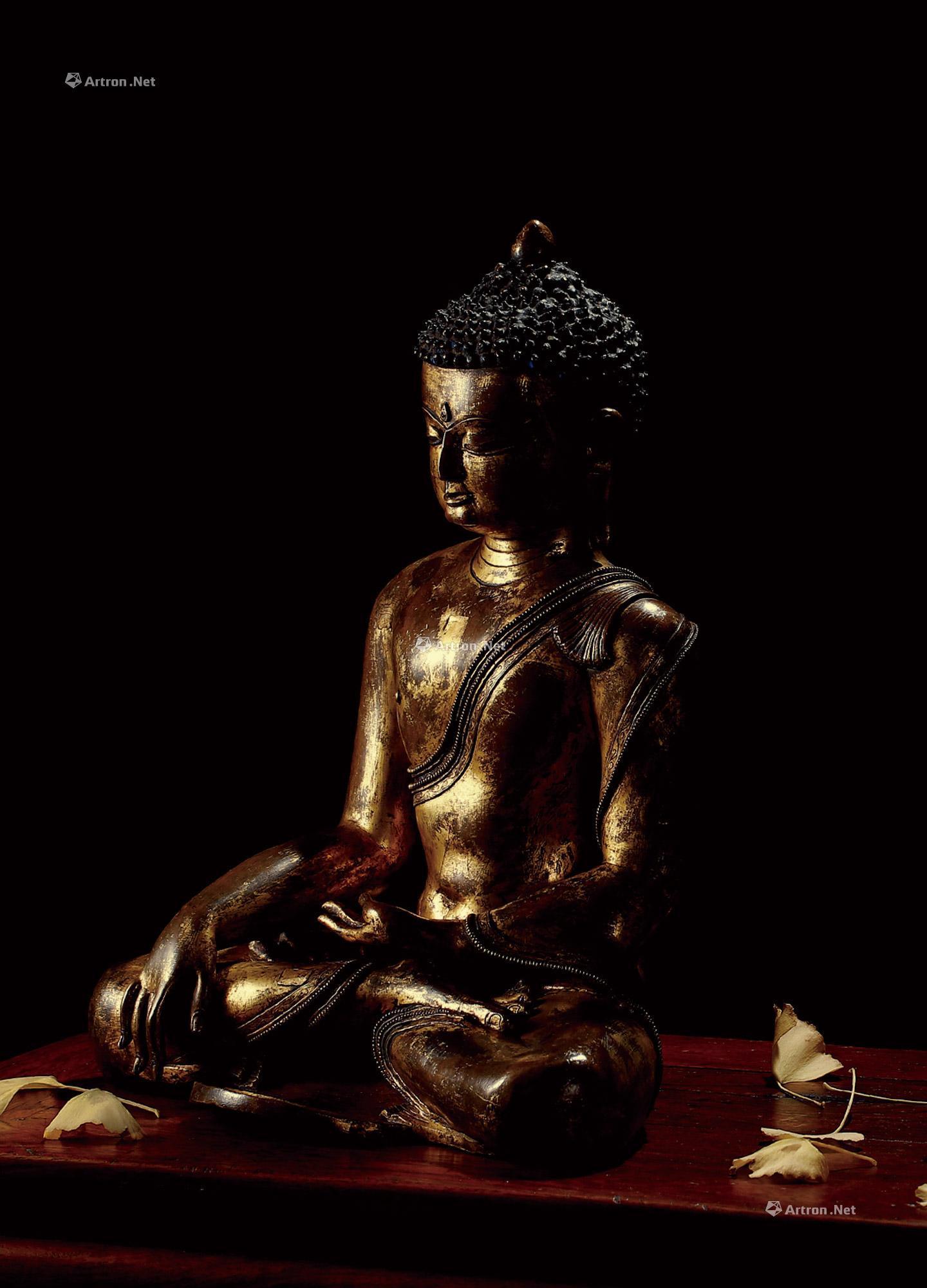 【元 铜鎏金释迦牟尼坐像】拍卖品_图片_价格_鉴赏_佛教文物其它_雅昌