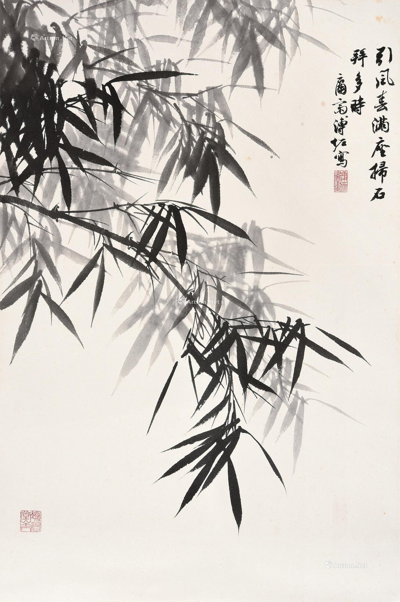 0512墨竹立轴水墨纸本