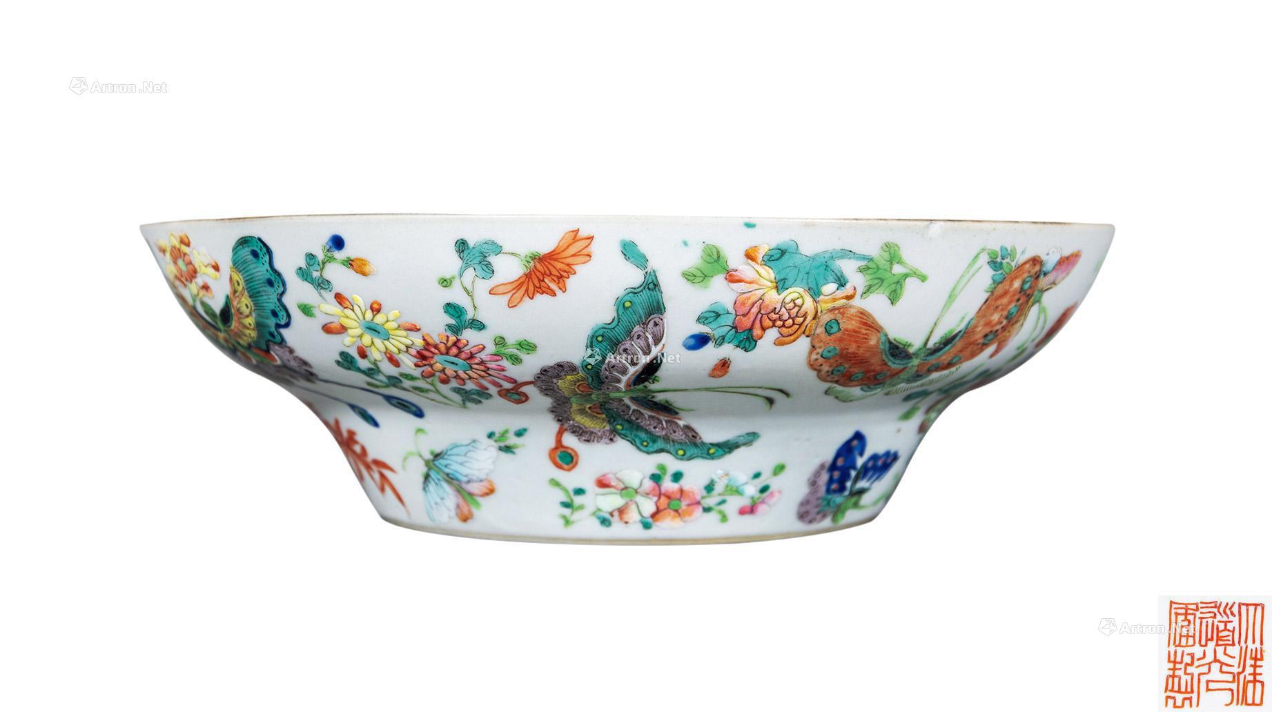 【清道光 粉彩蝴蝶纹碗】拍卖品_图片_价格_鉴赏_清代粉彩瓷器_雅昌