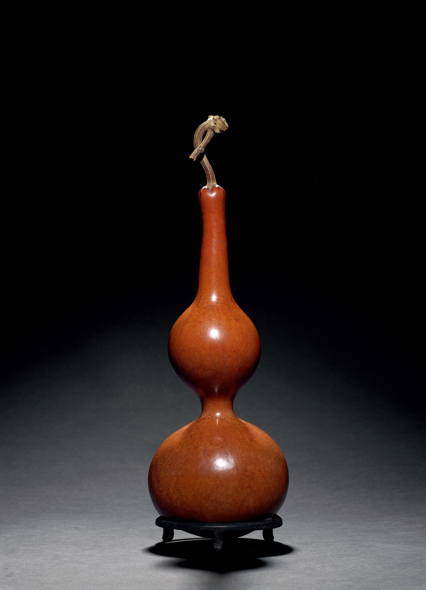 5174清中期约腰长把葫芦带铜底座