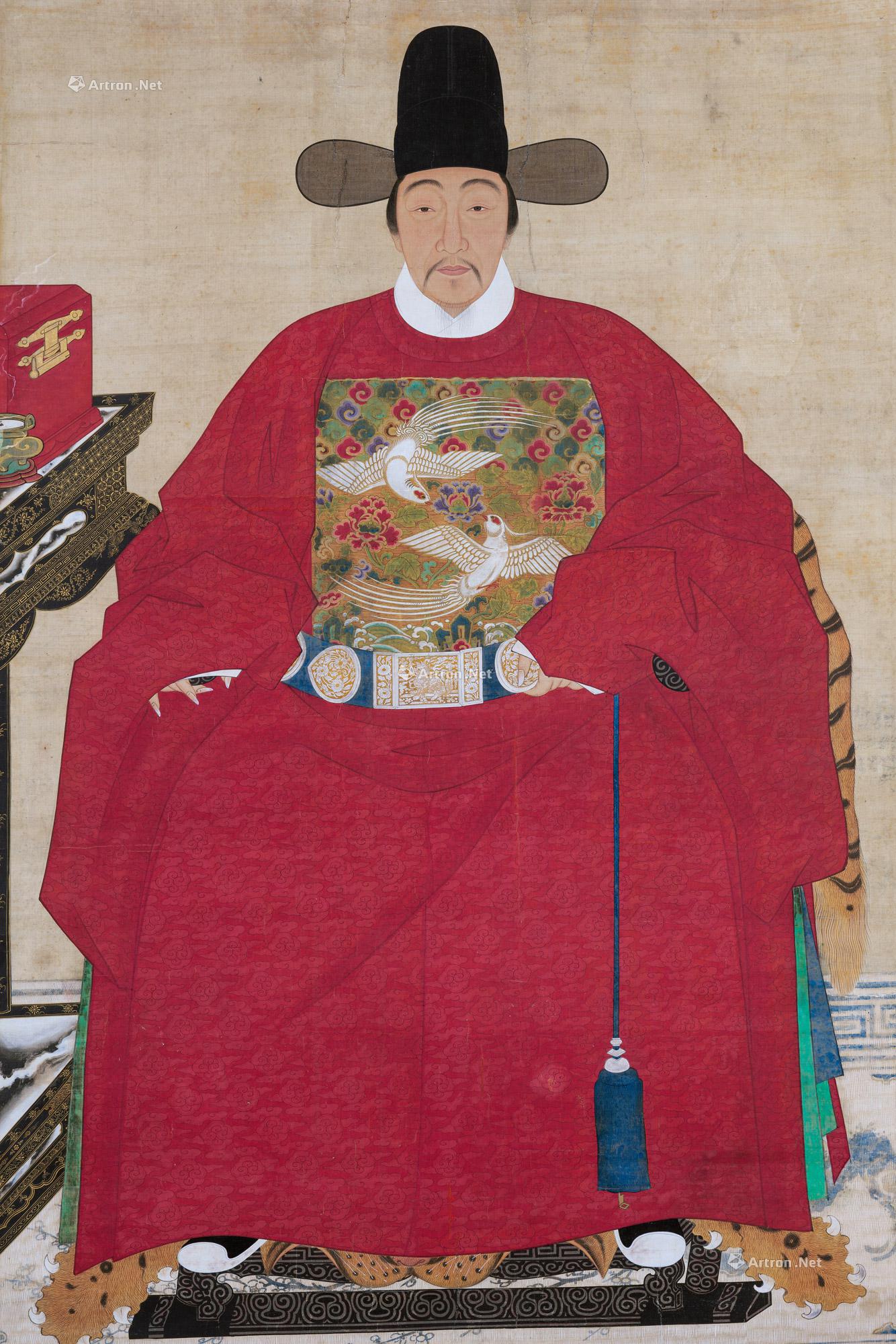 【文官人物像 立轴 设色绢本】拍卖品_图片_价格