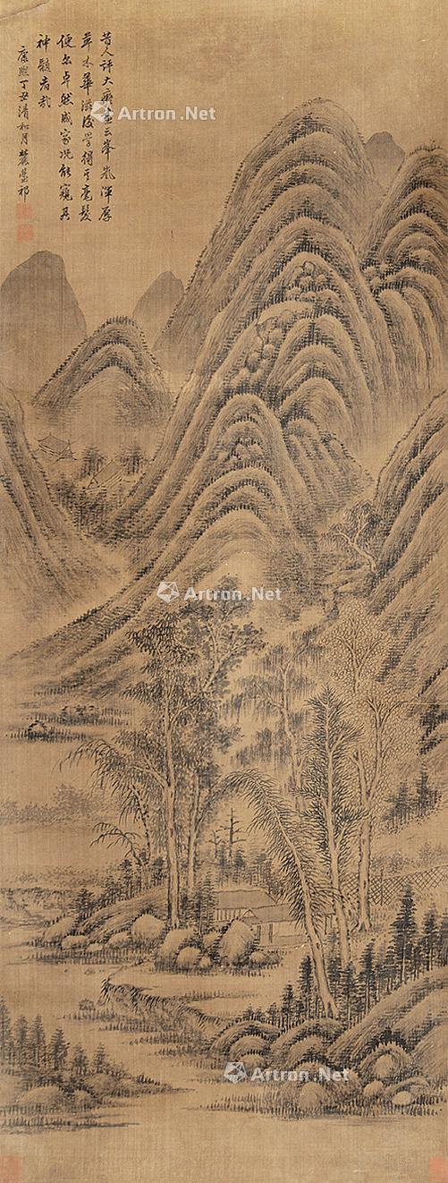 【深山幽居图 立轴 纸本】拍卖品_图片_价格_鉴赏_绘画_雅昌艺术品拍卖网