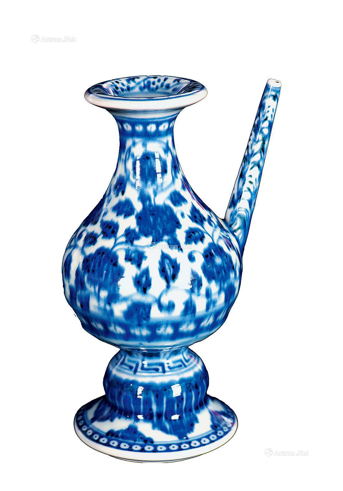 【明永乐 青花缠枝牡丹纹净水瓶】拍卖品_图片_价格_鉴赏_明代青花