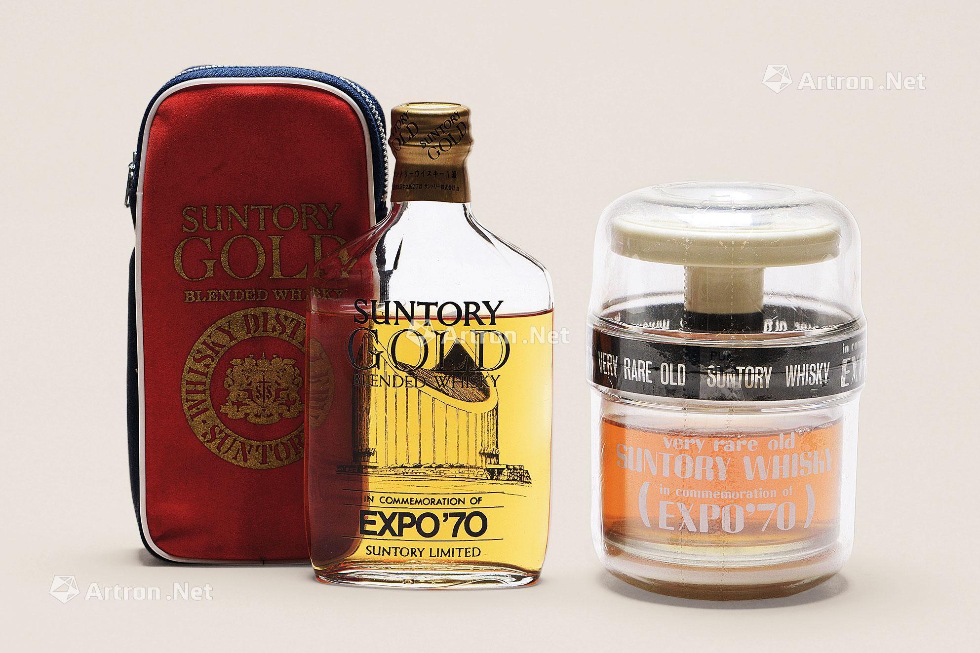 0416三得利expo70①goldblended②veryrareold威士忌二件一组