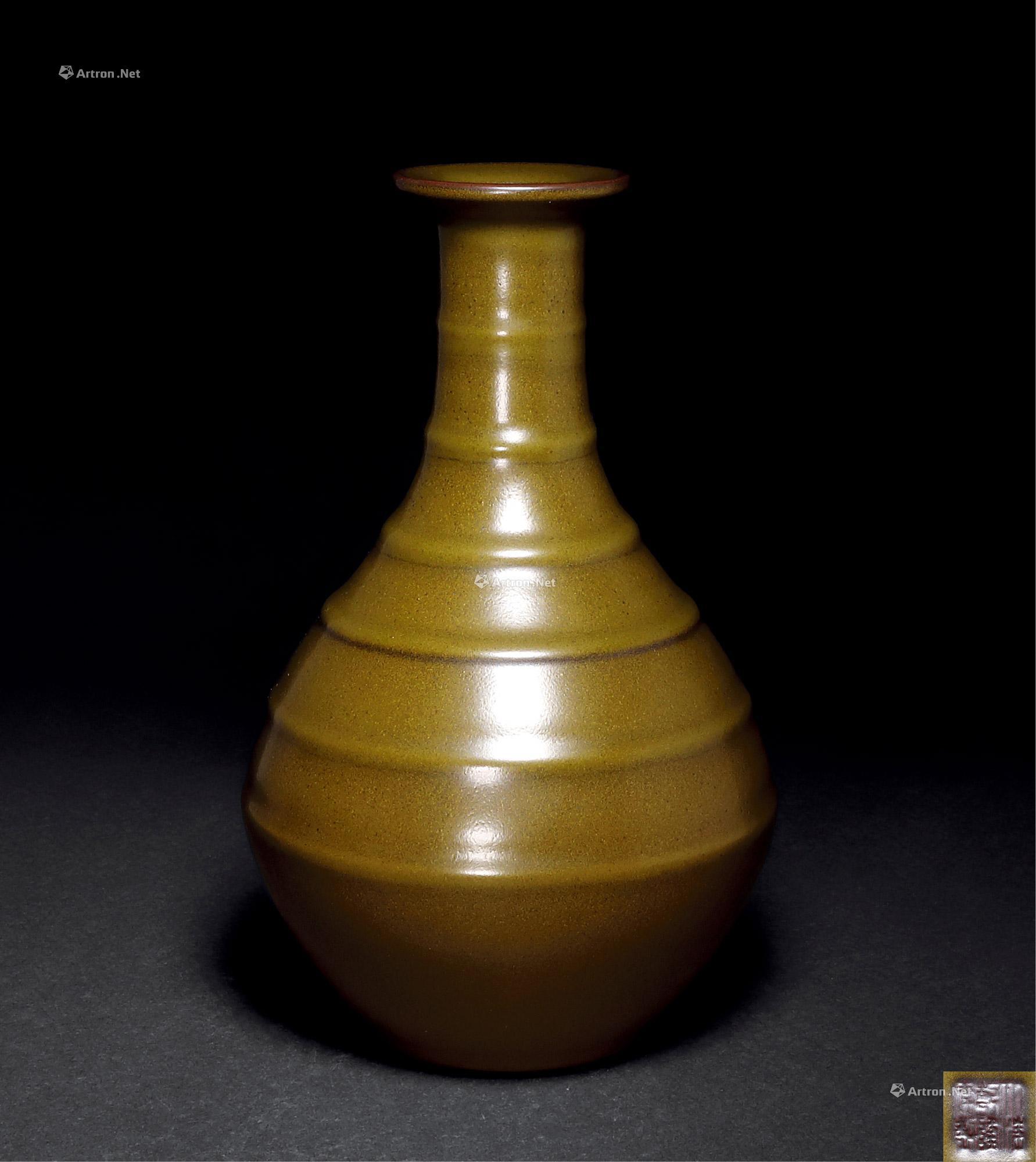 【乾隆 茶叶末玉壶春旋纹瓶】拍卖品_图片_价格_鉴赏_清代单色釉瓷器