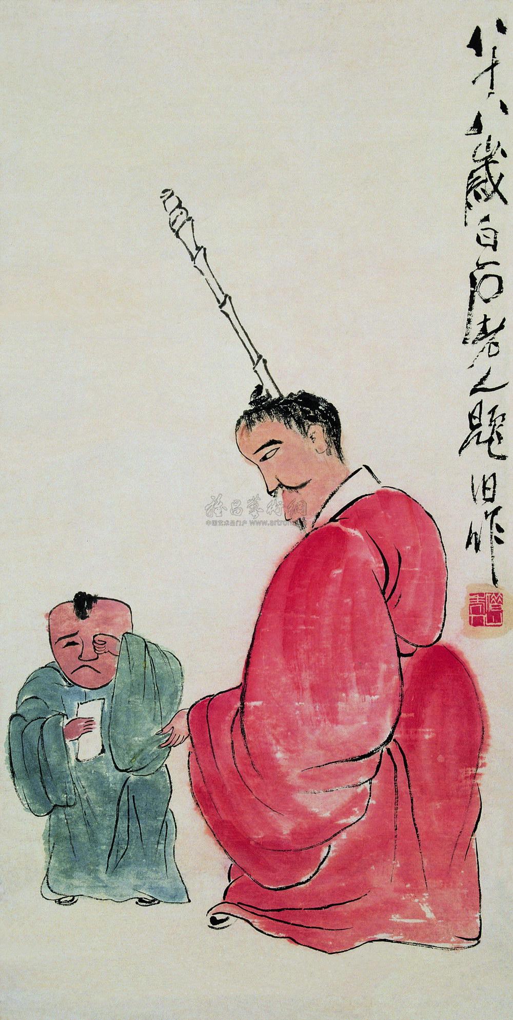 【训子图 立轴 设色纸本】拍卖品_图片_价格_鉴赏_绘画_雅昌艺术品