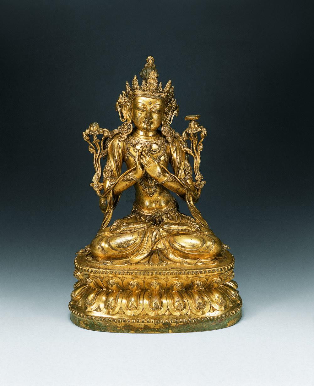 1462明永乐铜鎏金佛