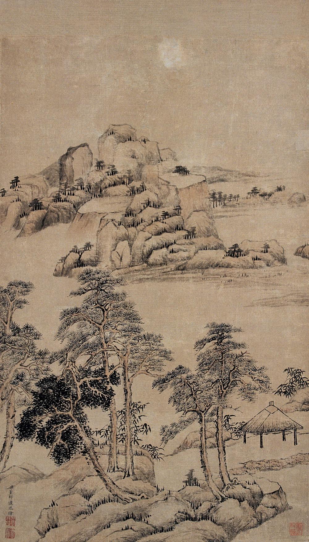 432 清 夏山幽居图 轴