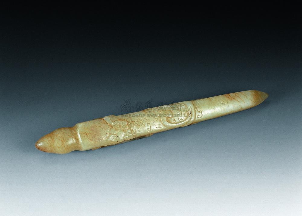 1136 明 玉雕龙杵