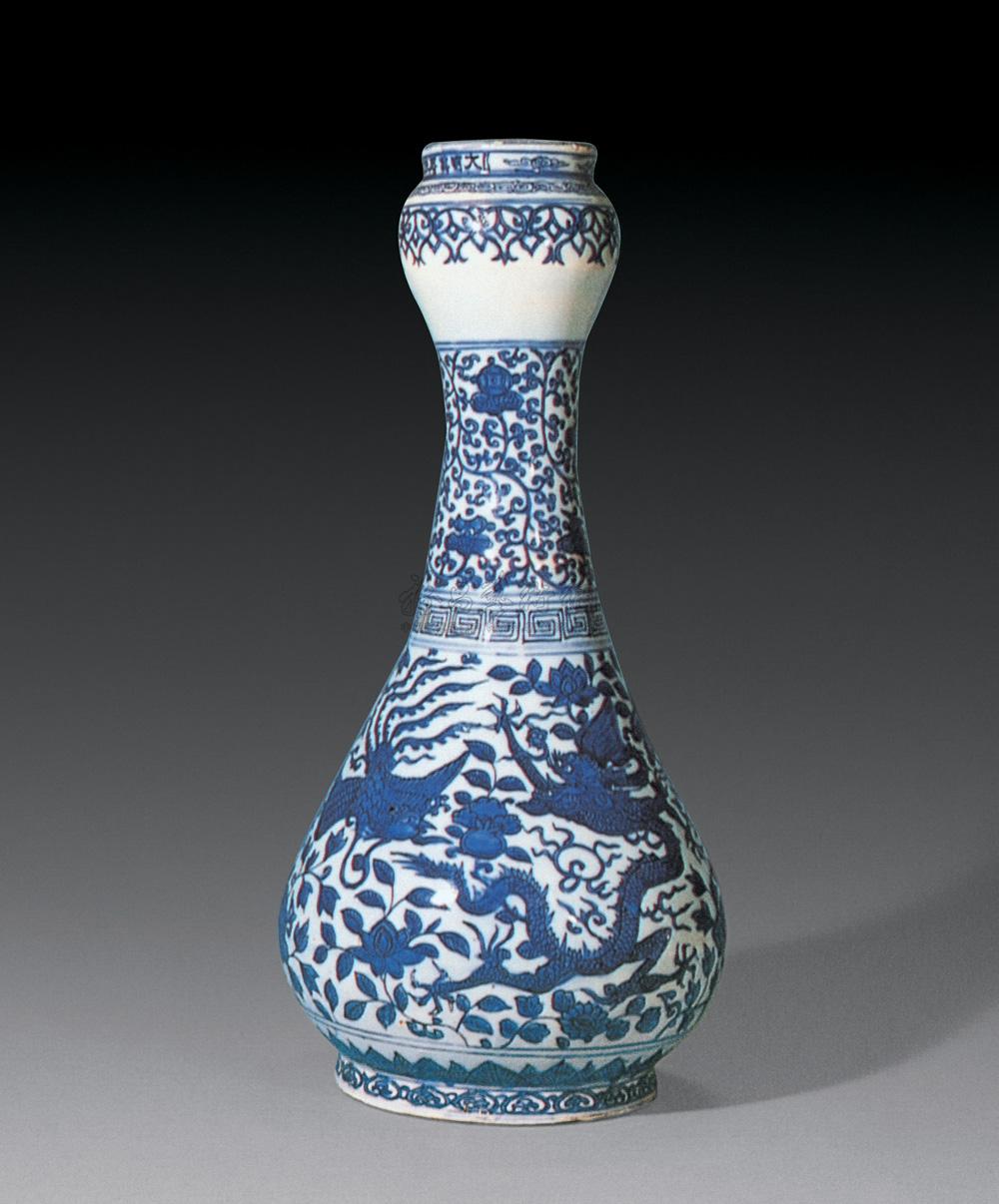 【明万历 青花龙凤纹蒜头瓶】拍卖品_图片_价格_鉴赏_明代青花瓷器