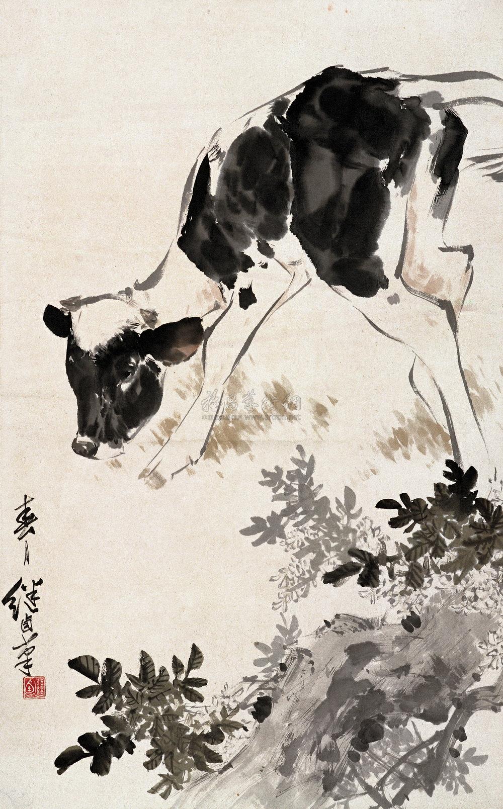 【春月 立轴 设色纸本】拍卖品_图片_价格_鉴赏