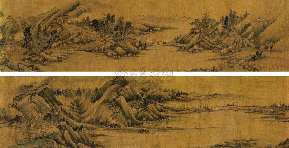 0201江山无尽图手卷设色绢本