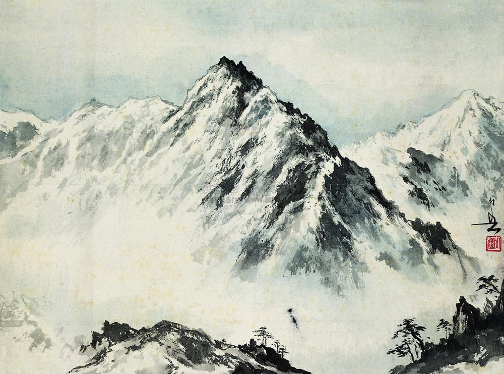 【雪山 轴 纸本设色】拍卖品_图片_价格_鉴赏_绘画_雅昌艺术品拍卖网