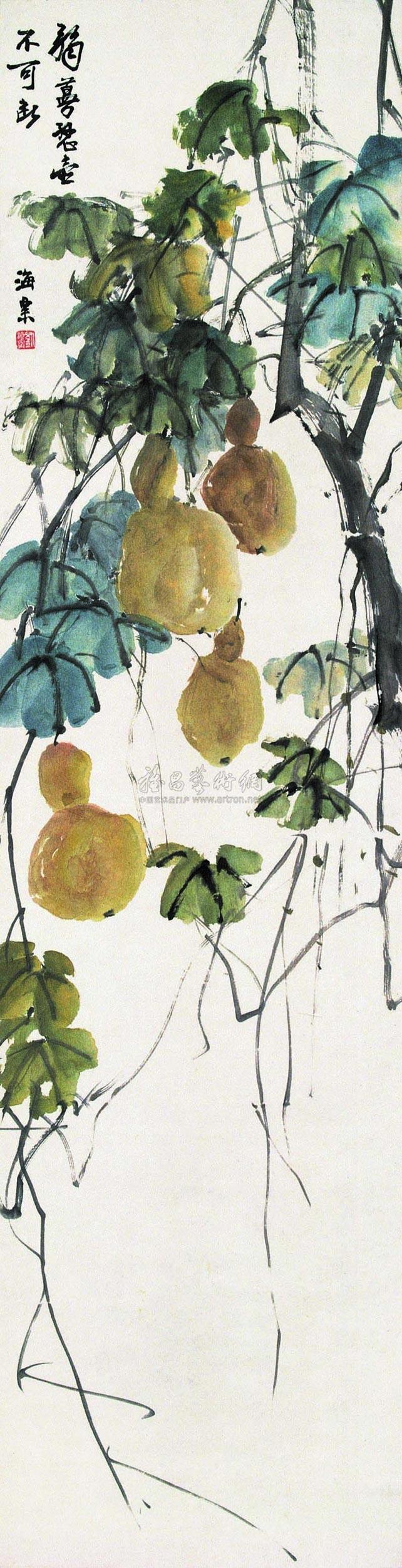 0202 葫芦 立轴 设色纸本