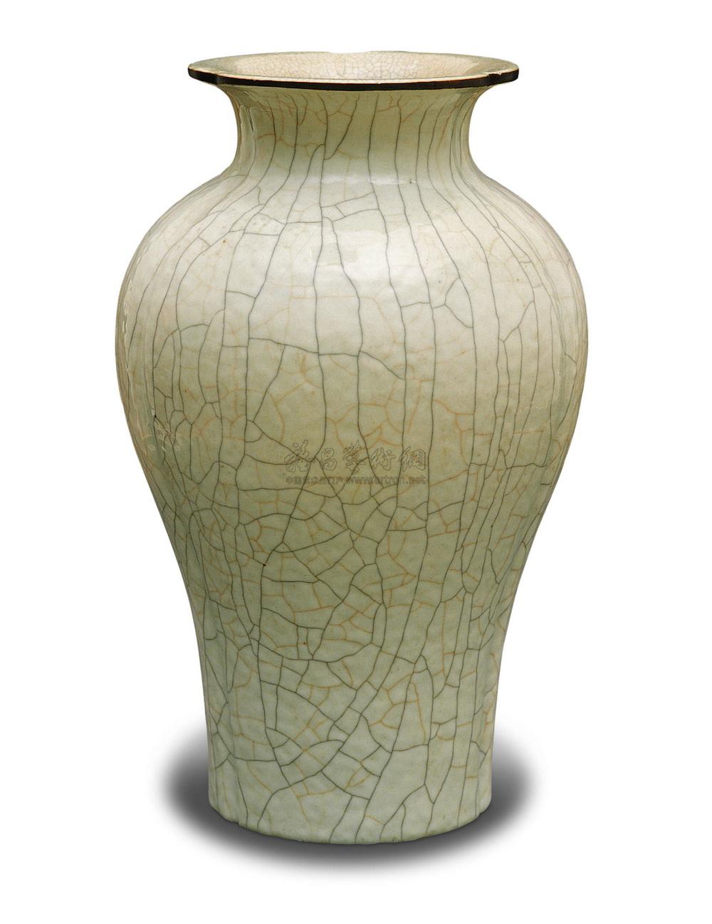 仿官窑釉葵口瓶 (一件)】拍卖品_图片_价格_鉴赏_清代单色釉瓷器_雅昌