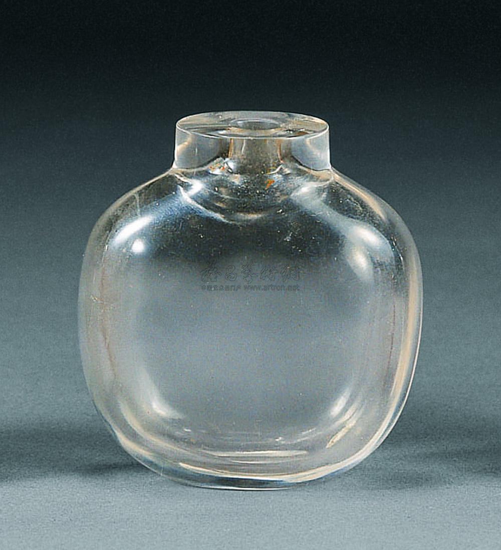 1086清中期水晶漂鼻烟壶