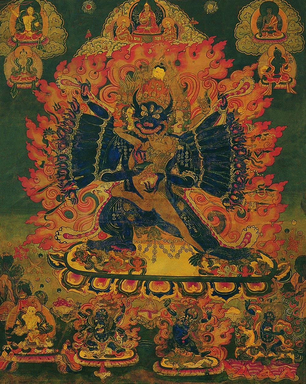 0141 清 大威德金刚唐卡