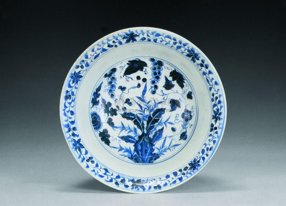 【元 青花芭蕉花石纹撇口盌】拍卖品_图片_价格_鉴赏_元代以前陶瓷_雅昌艺术品拍卖网