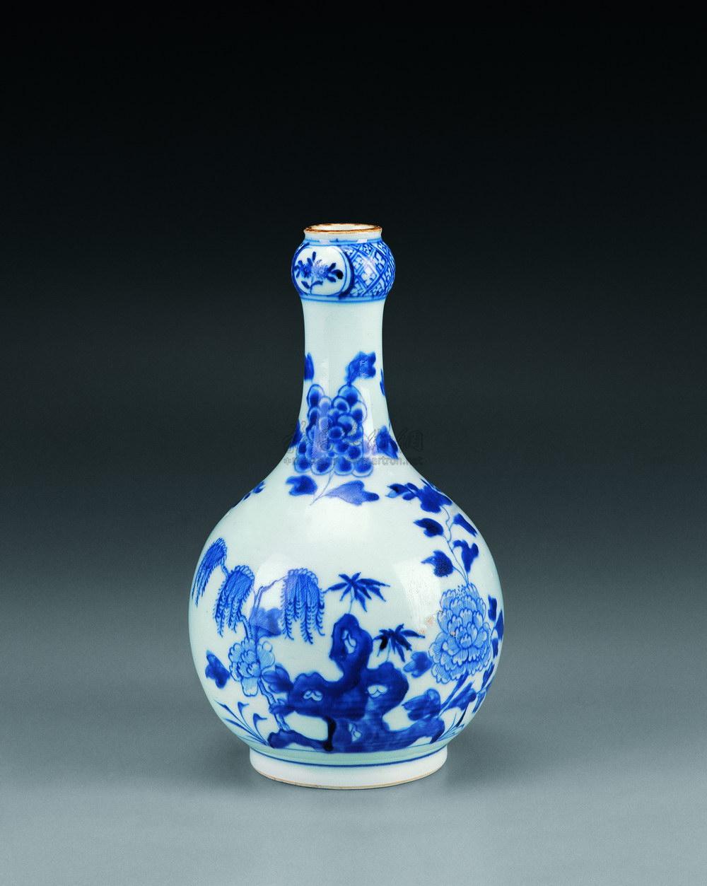 【清雍正 青花山水蒜头瓶】拍卖品_图片_价格_鉴赏_清代青花瓷器_雅昌