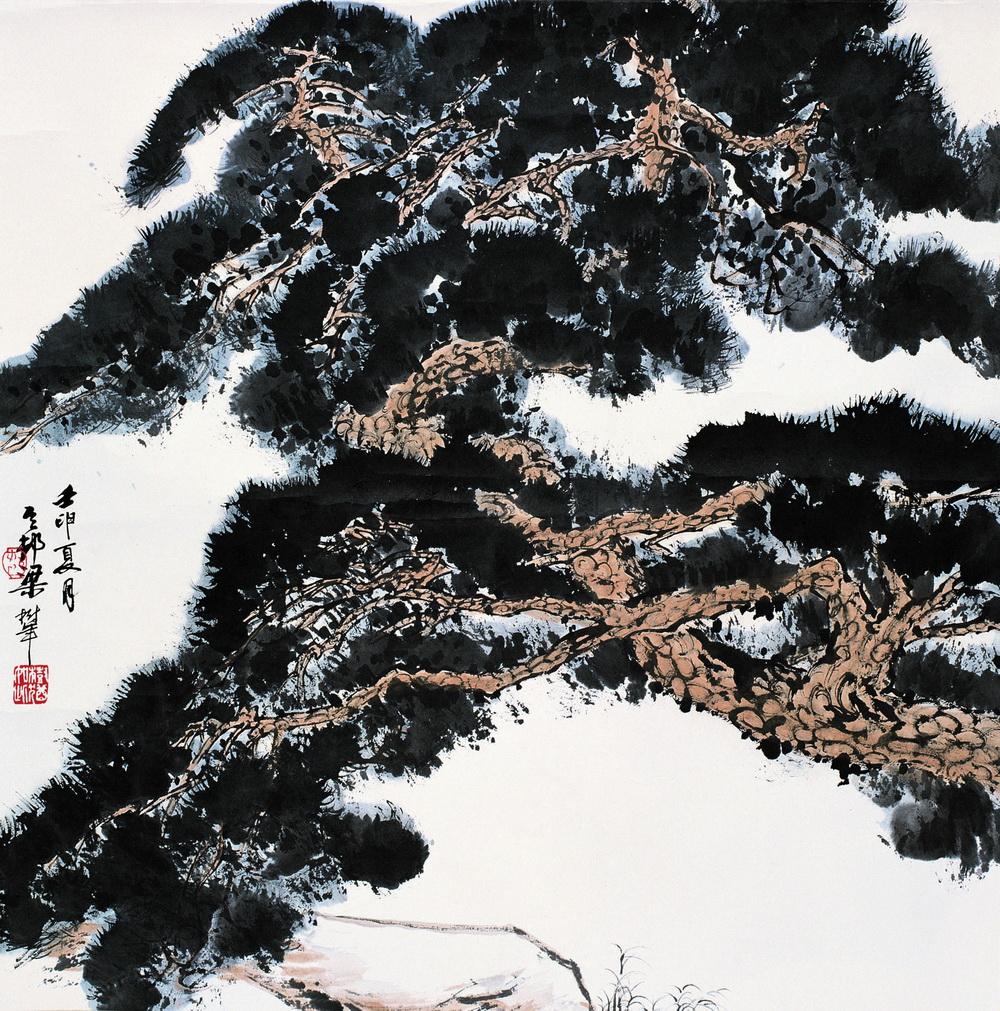0315 青松图 立轴 设色纸本