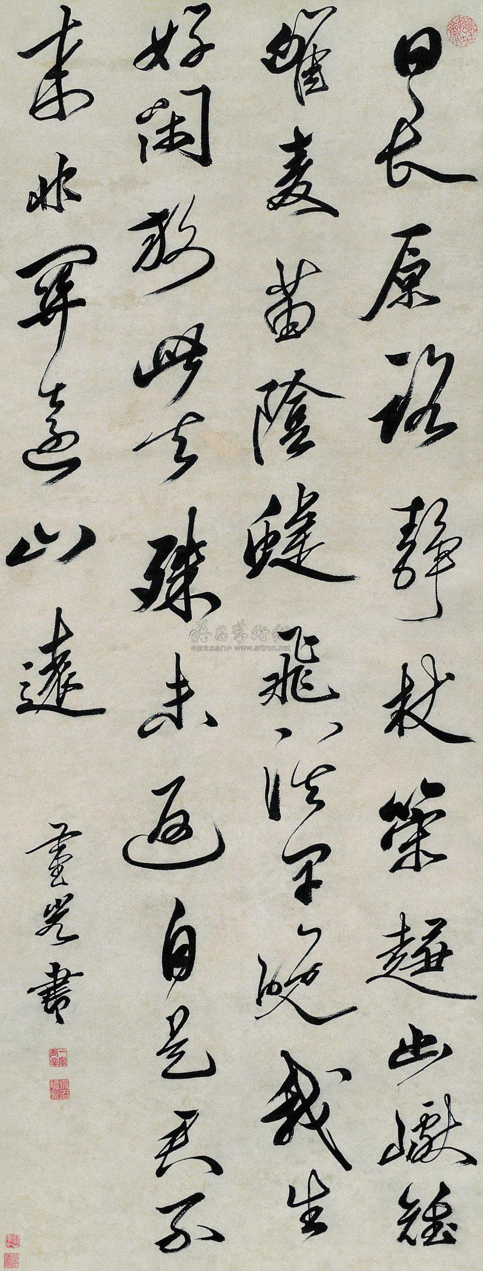 【行书日长诗 立轴 纸本】拍卖品_图片_价格_鉴赏_书法_雅昌艺术品