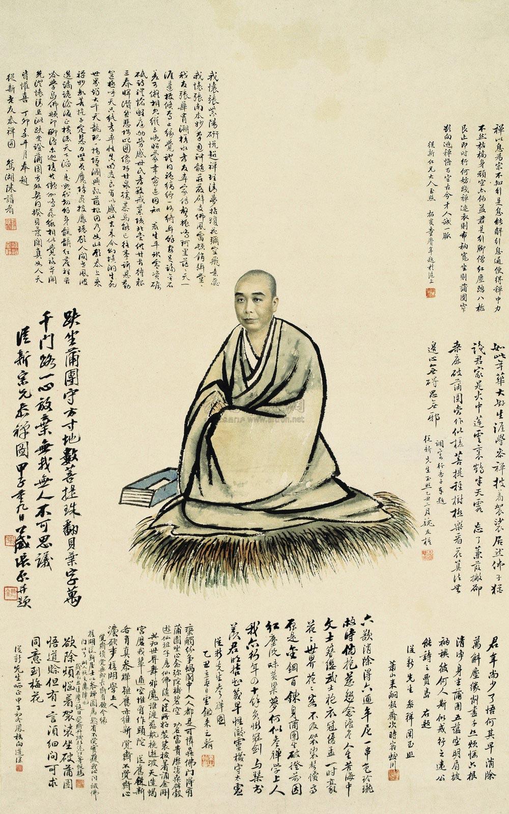 0297参禅图立轴