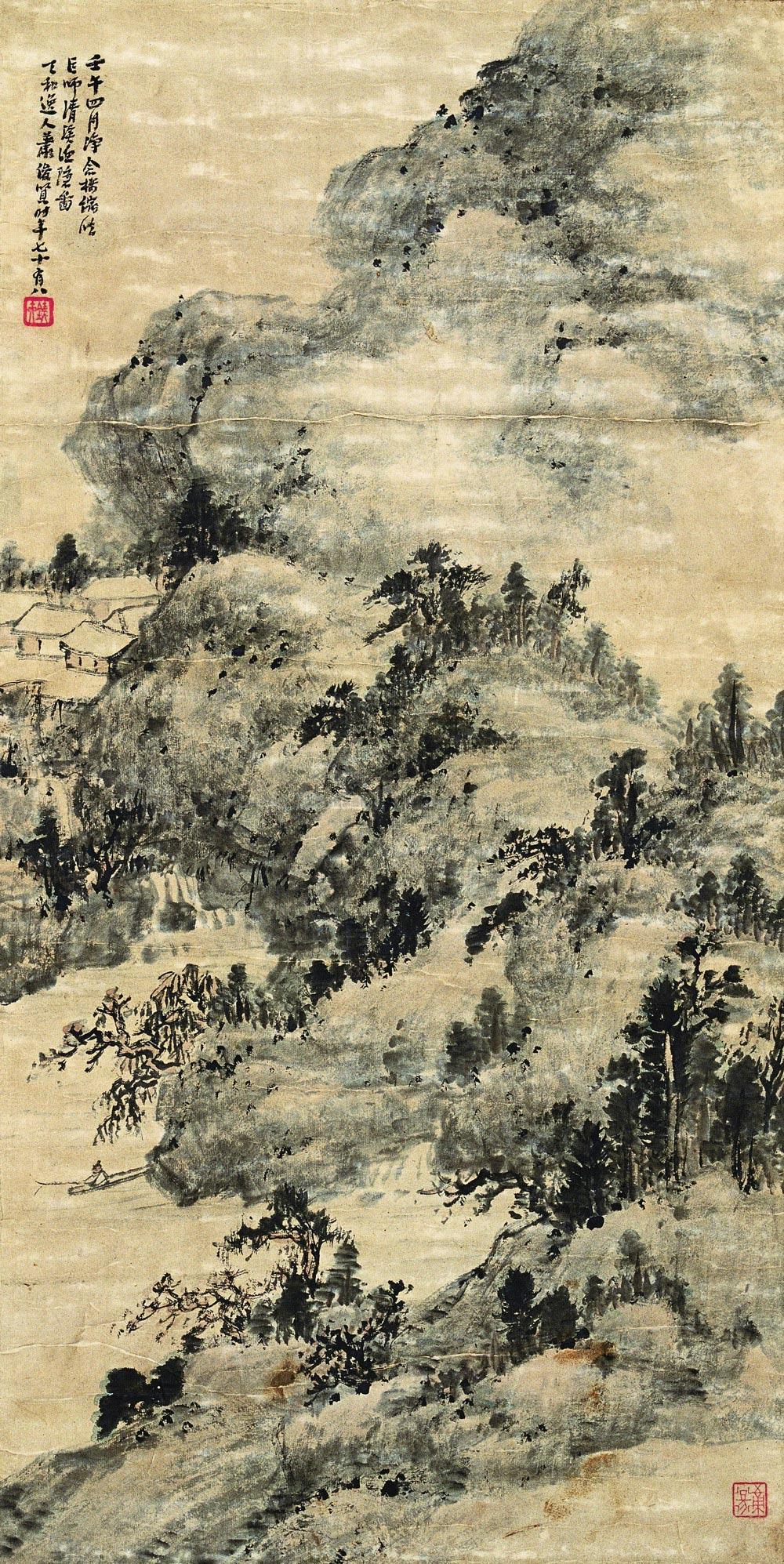 【清溪渔隐 立轴 设色纸本】拍卖品_图片_价格_鉴赏_绘画_雅昌艺术品拍卖网