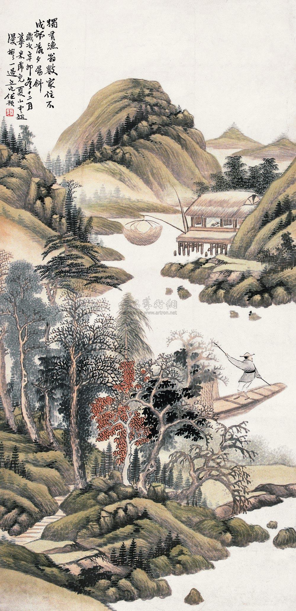 云起 立轴 设色纸本】拍卖品_图片_价格_鉴赏_绘画_雅昌艺术品拍卖网