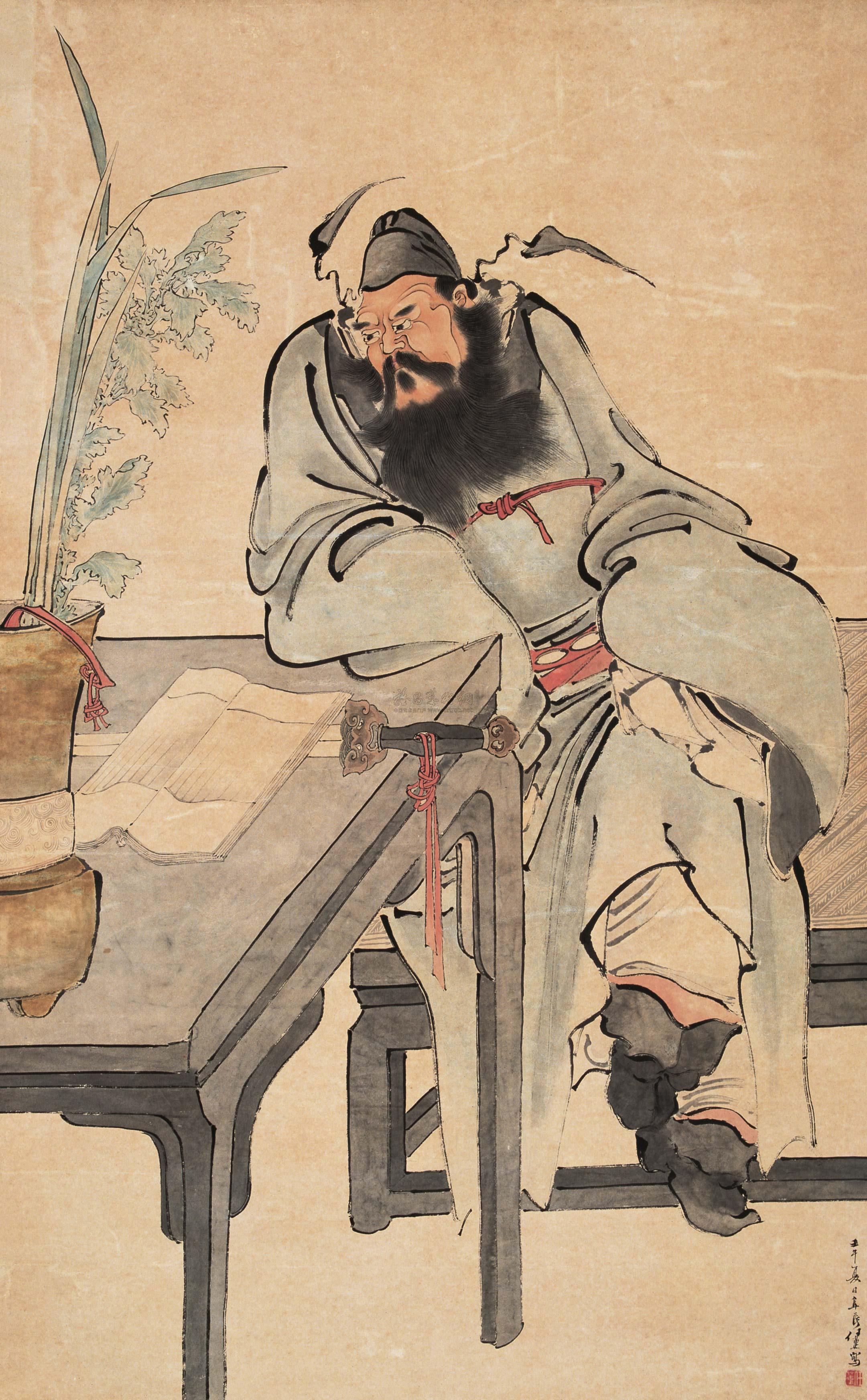 1906钟馗立轴纸本