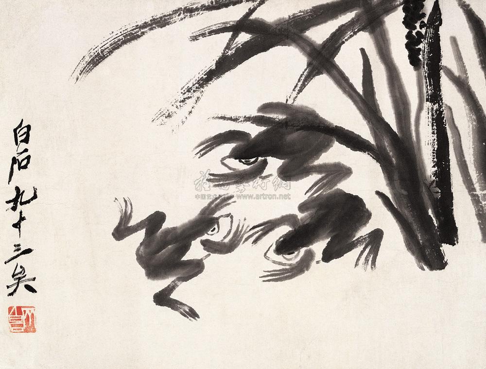 【听取蛙声一片 立轴 设色纸本】拍卖品_图片_价格_鉴赏_绘画_雅昌