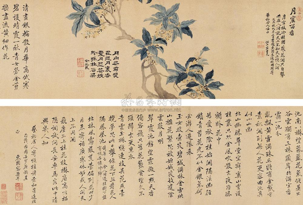 0704 庭桂图 手卷 设色纸本