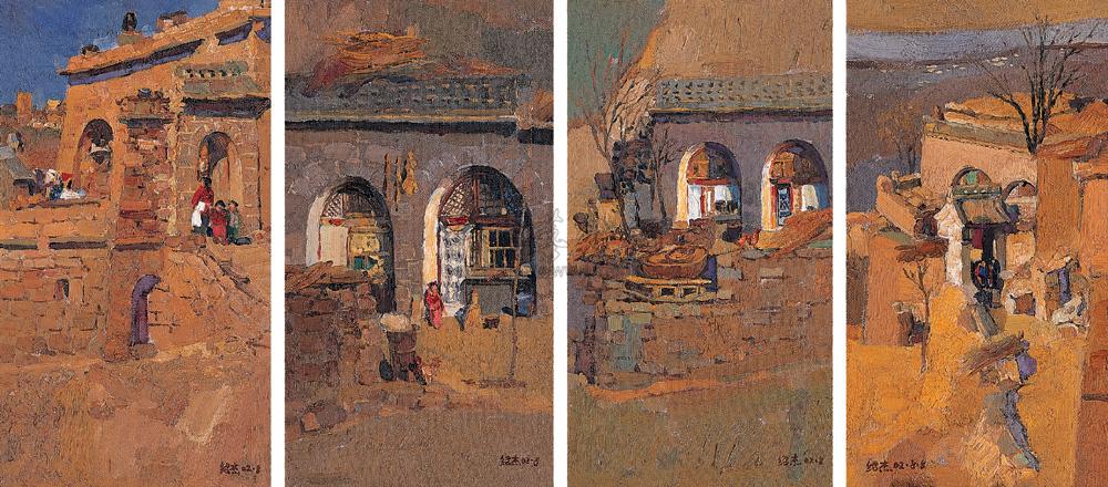 【2001年作 陕北风情 布面 油画】拍卖品_图片_价格_鉴赏_油画_雅昌