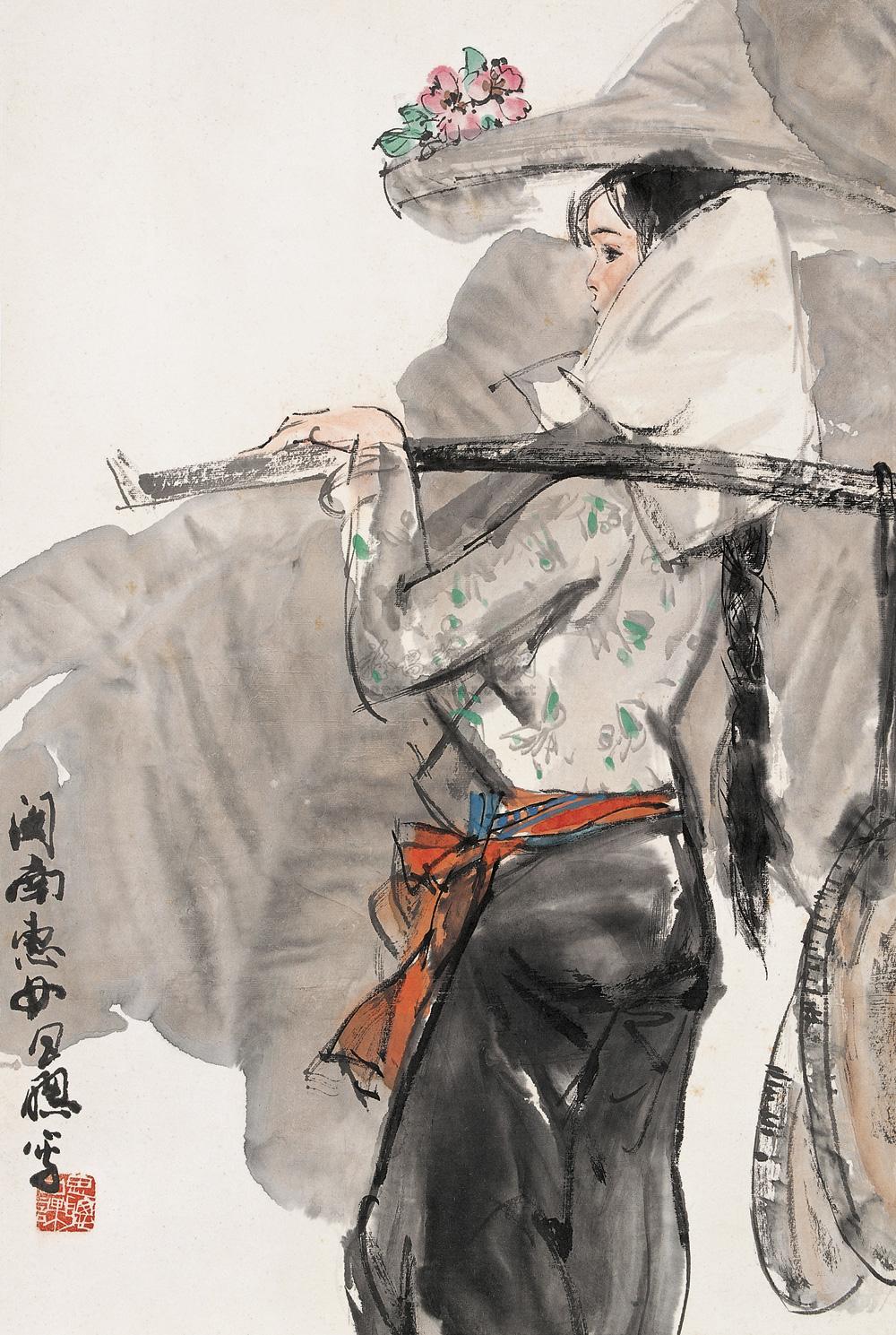 【闽南惠女 立轴 纸本】拍卖品_图片_价格_鉴赏_绘画_雅昌艺术品拍卖