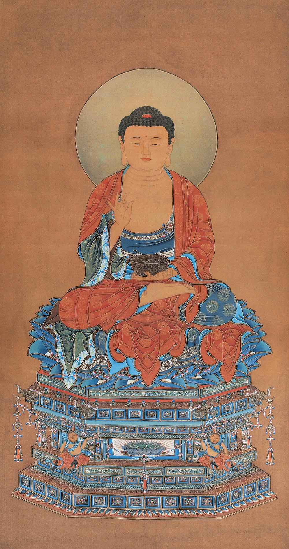 1442佛像立轴设色绢本