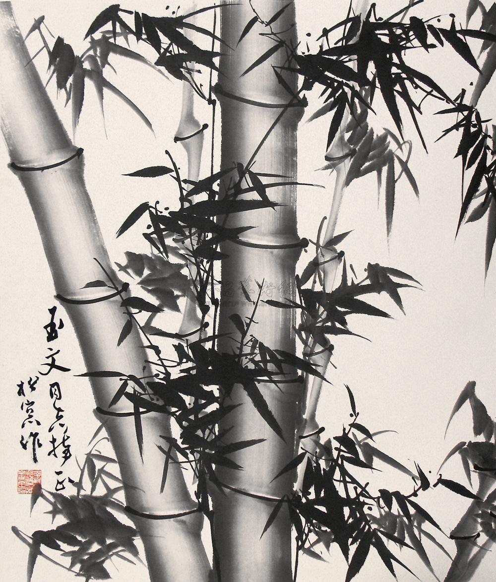 0194墨竹图镜心水墨纸本