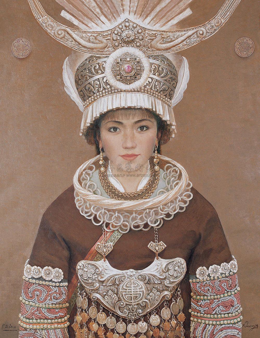17281988年作苗女布面油画