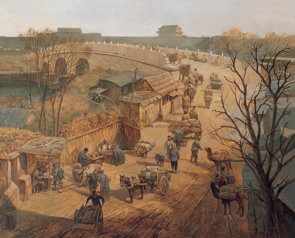 【1998年作 城东旧事 布面油画】拍卖品_图片_价格_鉴赏_油画_雅昌艺