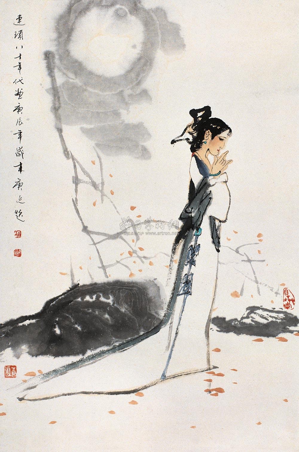 0018聊斋人物立轴设色纸本