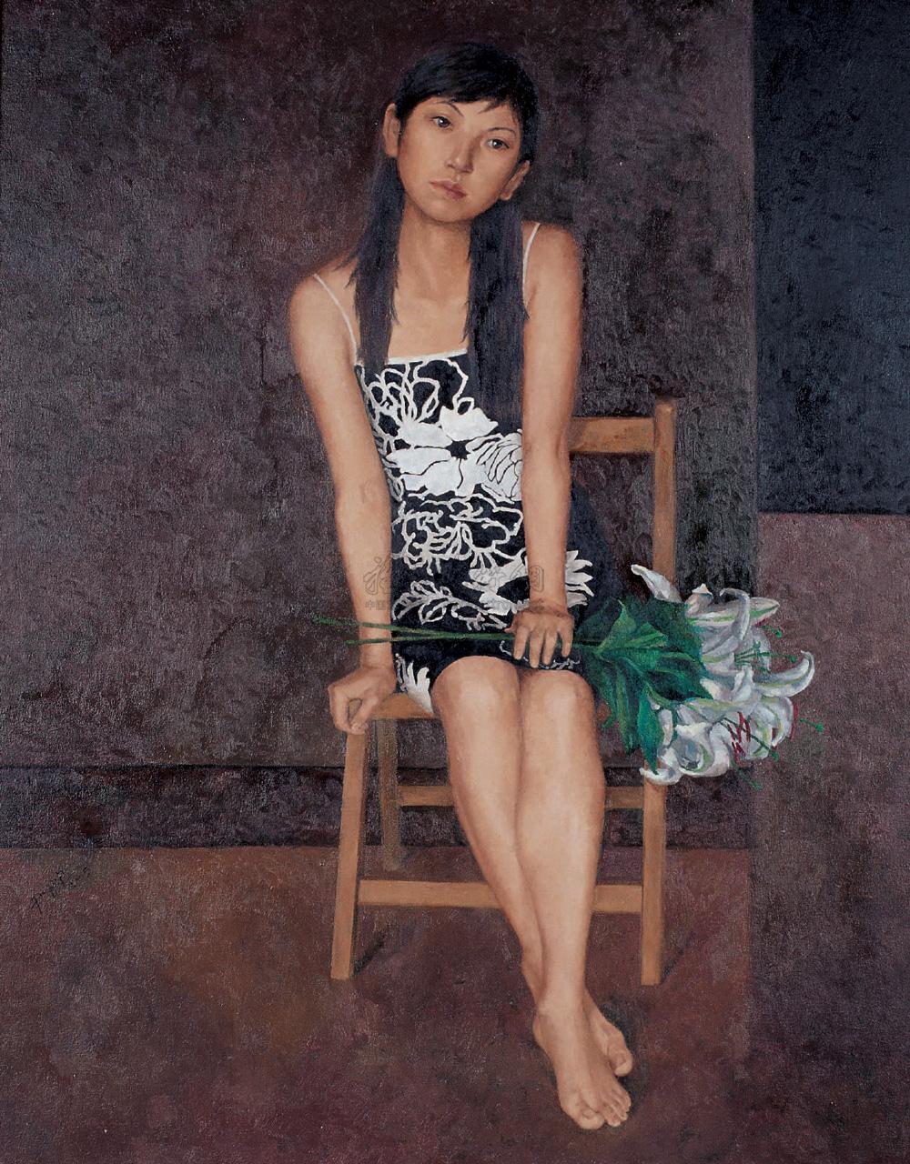 00982005年作女孩布面油画