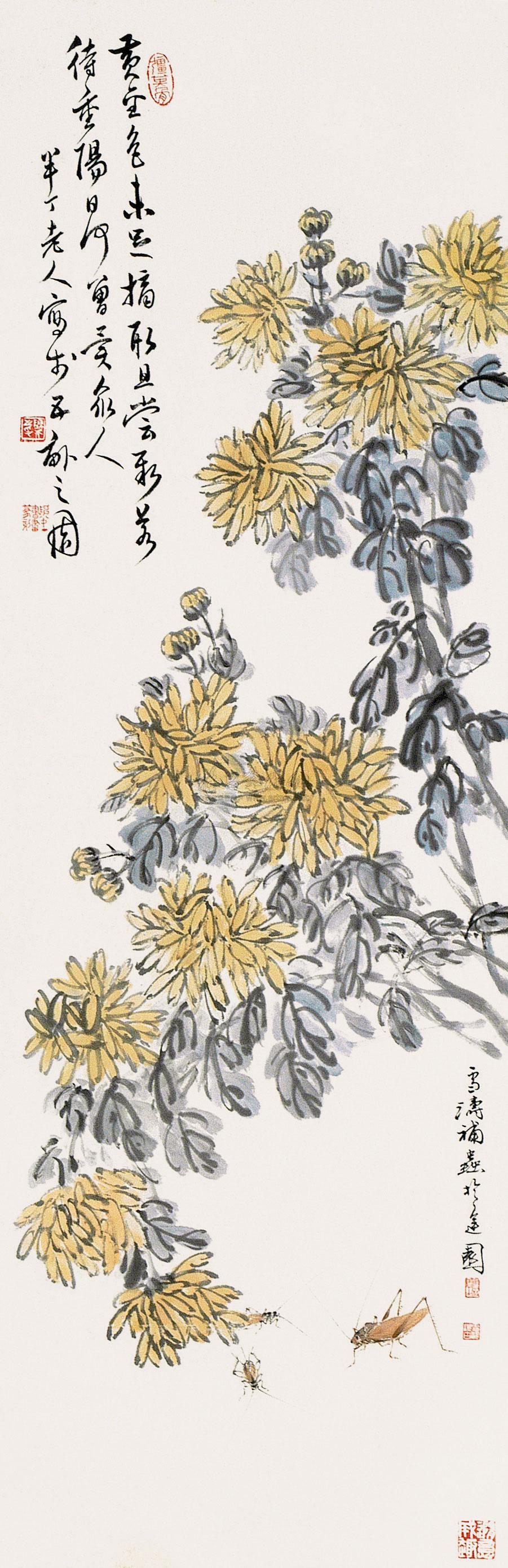0212 菊花 镜心 纸本